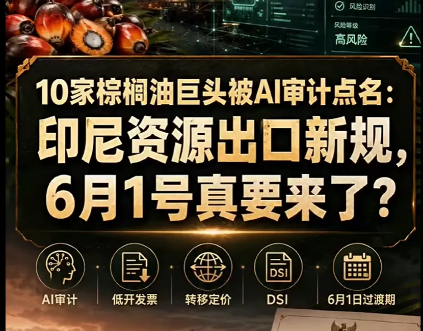10家棕榈油企业遭审计，出口新规来了吗？